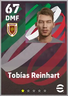 Tobias Reinhart eFootball 2026 player card — 67 OVR DMF