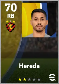Hereda eFootball 2026 player card — 70 OVR RB