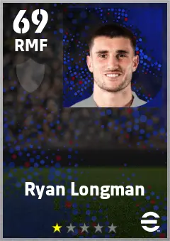Ryan Longman eFootball 2026 player card — 69 OVR RMF