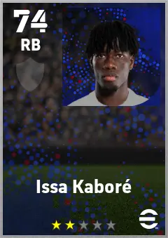 Issa Kabore eFootball 2026 player card — 74 OVR RB