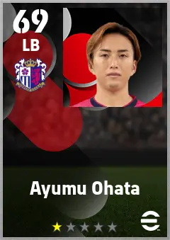 Ayumu Ohata eFootball 2026 player card — 69 OVR LB