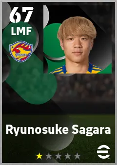 Ryunosuke Sagara eFootball 2026 player card — 67 OVR LMF