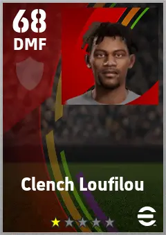 Clench Loufilou eFootball 2026 player card — 68 OVR DMF