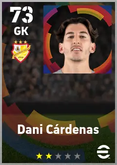 Dani Cardenas eFootball 2026 player card — 73 OVR GK