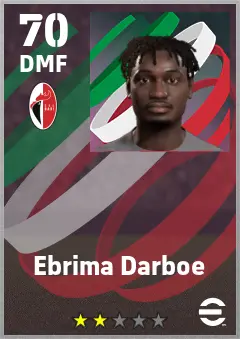 Ebrima Darboe eFootball 2026 player card — 70 OVR DMF