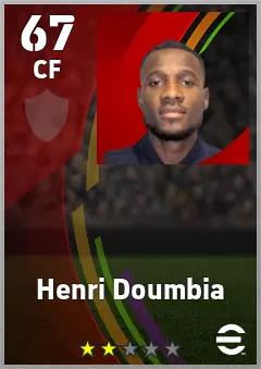 Henri Doumbia eFootball 2026 player card — 67 OVR CF