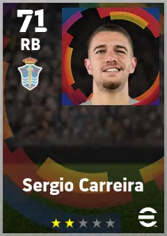 Sergio Carreira eFootball 2026 player card — 71 OVR RB
