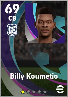 Billy Koumetio eFootball 2026 player card — 69 OVR CB