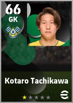 Kotaro Tachikawa eFootball 2026 player card — 66 OVR GK