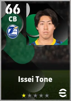 Issei Tone eFootball 2026 player card — 66 OVR CB