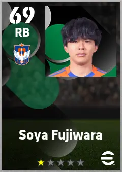 Soya Fujiwara eFootball 2026 player card — 69 OVR RB
