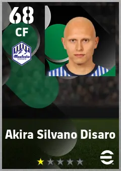 Akira Silvano Disaro eFootball 2026 player card — 68 OVR CF