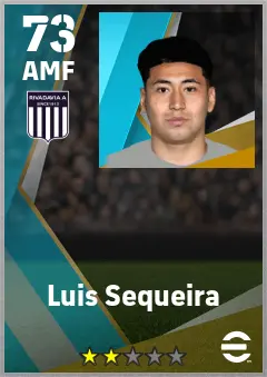 Luis Sequeira eFootball 2026 player card — 73 OVR AMF