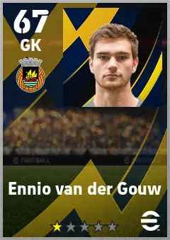 Ennio van der Gouw eFootball 2026 player card — 67 OVR GK
