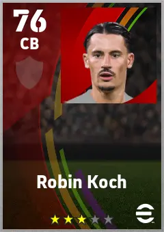 Robin Koch eFootball 2026 player card — 76 OVR CB