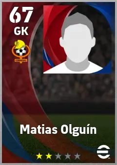 Matias Olguin eFootball 2026 player card, 67 OVR GK