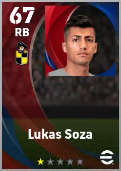 Lukas Soza eFootball 2026 player card — 67 OVR RB