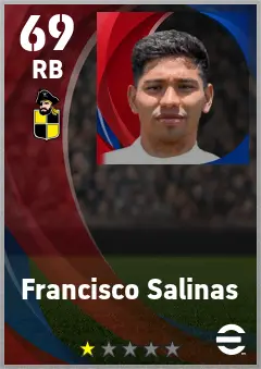Francisco Salinas eFootball 2026 player card — 69 OVR RB