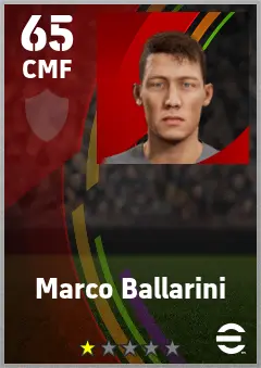 Marco Ballarini eFootball 2026 player card — 65 OVR CMF