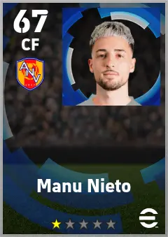 Manu Nieto eFootball 2026 player card — 67 OVR CF