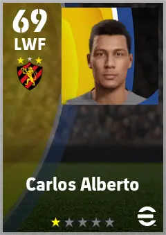 Carlos Alberto eFootball 2026 player card — 69 OVR LWF