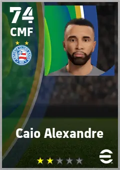 Caio Alexandre eFootball 2026 player card — 74 OVR CMF