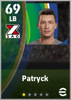 Patryck eFootball 2026 player card — 69 OVR LB