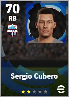 Sergio Cubero eFootball 2026 player card — 70 OVR RB