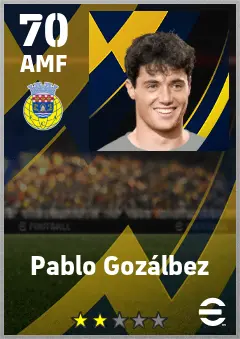 Pablo Gozalbez eFootball 2026 player card — 70 OVR AMF