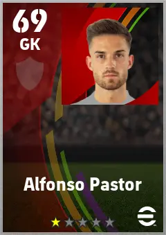 Alfonso Pastor eFootball 2026 player card — 69 OVR GK