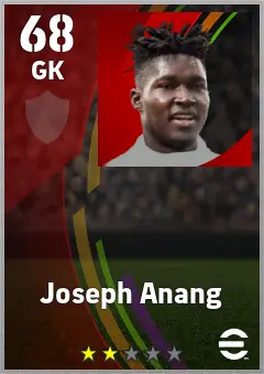 Joseph Anang eFootball 2026 player card — 68 OVR GK