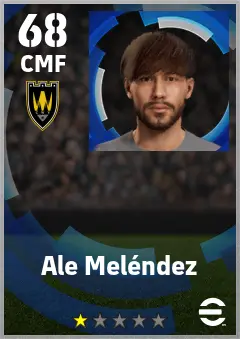 Ale Melendez eFootball 2026 player card — 68 OVR CMF