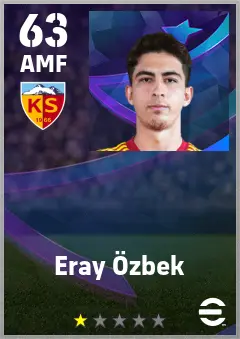 Eray Ozbek eFootball 2026 player card — 63 OVR AMF