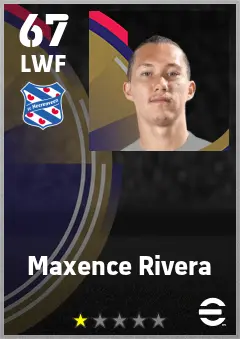 Maxence Rivera eFootball 2026 player card — 67 OVR LWF