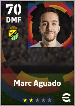 Marc Aguado eFootball 2026 player card — 70 OVR DMF