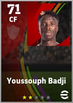 Youssouph Badji eFootball 2026 player card — 71 OVR CF