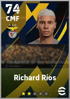 Richard Rios eFootball 2026 player card — 74 OVR CMF