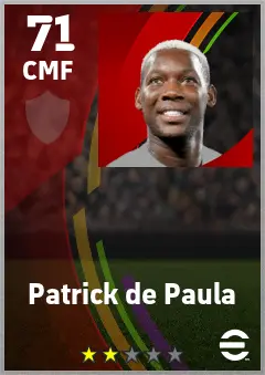 Patrick de Paula eFootball 2026 player card — 71 OVR CMF