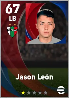 Jason Leon eFootball 2026 player card — 67 OVR LB