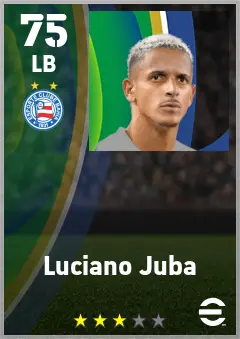 Luciano Juba eFootball 2026 player card — 75 OVR LB