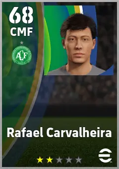 Rafael Carvalheira eFootball 2026 player card — 68 OVR CMF