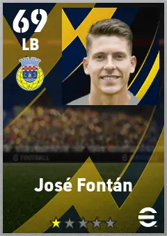 Jose Fontan eFootball 2026 player card — 69 OVR LB