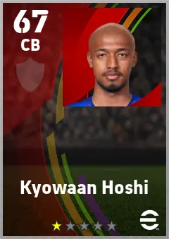 Kyowaan Hoshi eFootball 2026 player card — 67 OVR CB