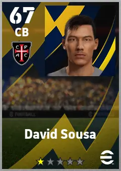 David Sousa eFootball 2026 player card — 67 OVR CB