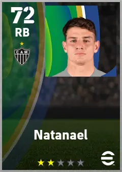 Natanael eFootball 2026 player card — 72 OVR RB