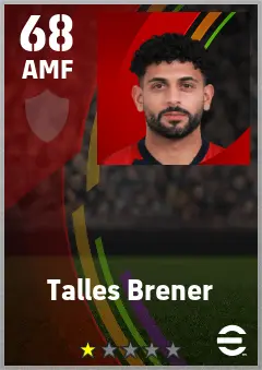 Talles Brener eFootball 2026 player card — 68 OVR AMF