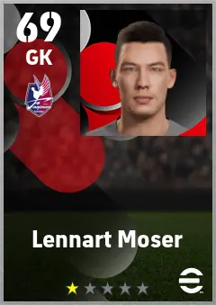 Lennart Moser eFootball 2026 player card — 69 OVR GK