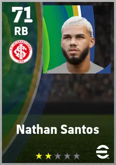 Nathan Santos eFootball 2026 player card — 71 OVR RB