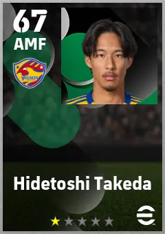 Hidetoshi Takeda eFootball 2026 player card — 67 OVR AMF