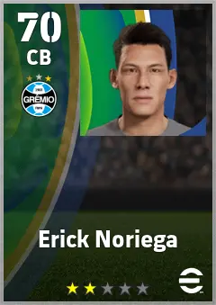 Erick Noriega eFootball 2026 player card — 70 OVR CB